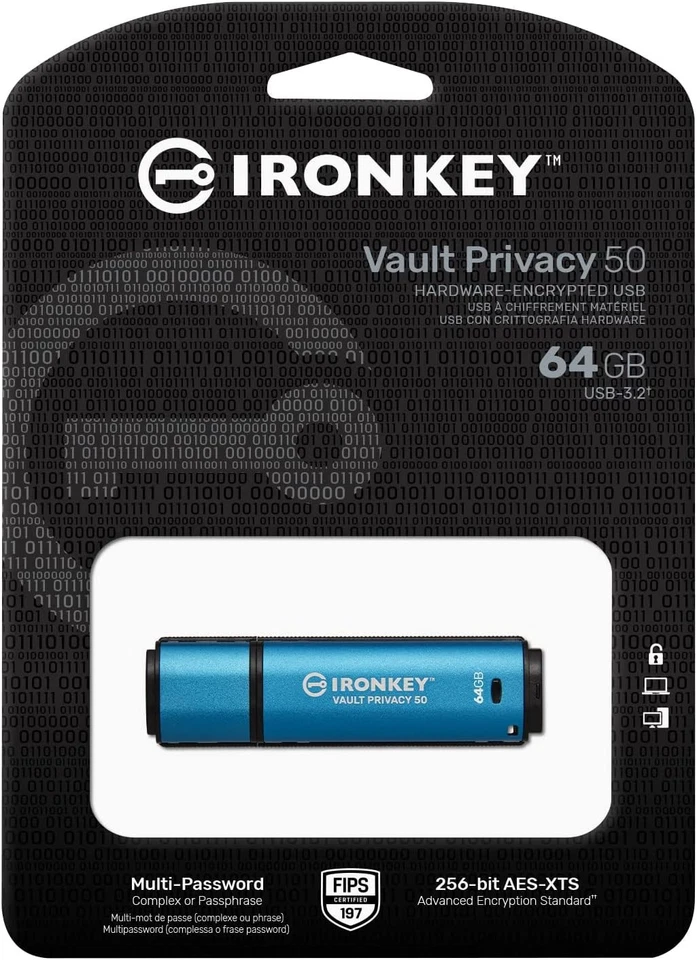 Kingston IronKey Vault Privacy 50 FIPS 197 Certified & XTS-AES 256-bit Encrypted - Image 4 of 4