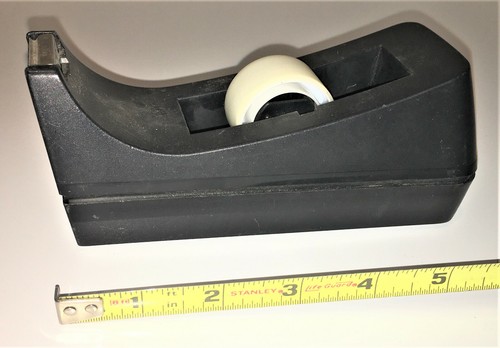 SCOTCH BRAND Tape Dispenser Weigted Black C-38 Rubber Feet Pre-Owned - Picture 3 of 6
