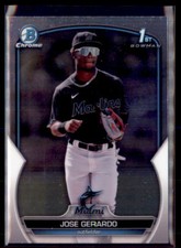 2023 Bowman Chrome Jose Gerardo Miami Marlins 1st #BCP-195 2 Card Lot