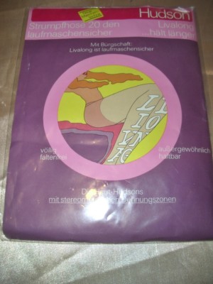 VINTAGE RETRO Hudson Livalong Feinstrumpfhose Gr. 40-42 saskia Tights  OVP