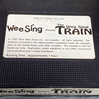 Wee Sing Presents The Train Sing-A-Long Kids VHS Tape 1993