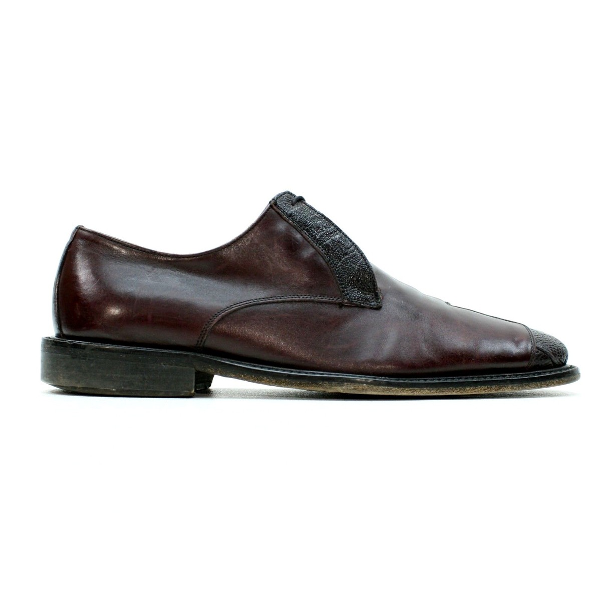 Belvedere Florence Leather Genuine Ostrich Cap Toe Dress Shoes Sz 9.5 US Belvedere Florence Men main image 2