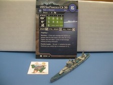  Axis Allies War at Sea TASK FORCE USS San Francisco CA 38 29/60 with card 