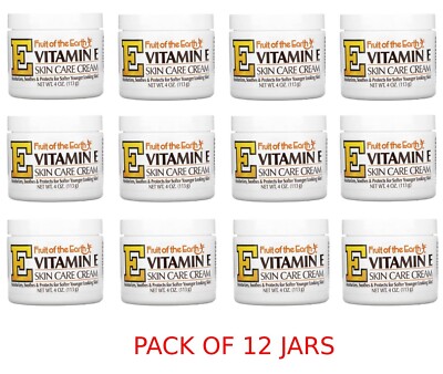 Fruit of the Earth Vitamin E Skin Care Cream Super Value 4oz 12 pack