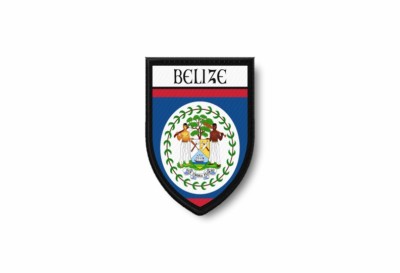 PATCH PATCHES EMBLEM IRON ON GLUE PRINT FLAG world crest belize