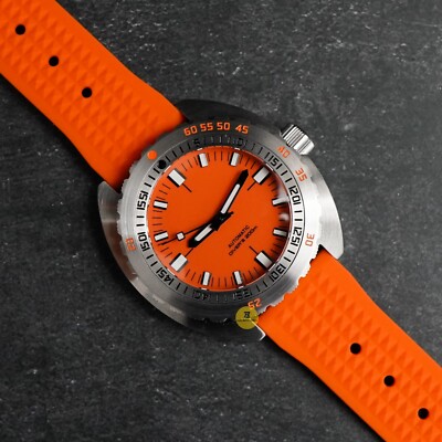 Custom Made 42mm DX Style Orange Dial Mod Diver Watch NH35A