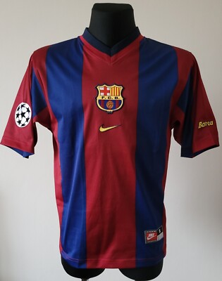 Barcelona 1998 - 1999 Home football Nike shirt #10 Rivaldo size