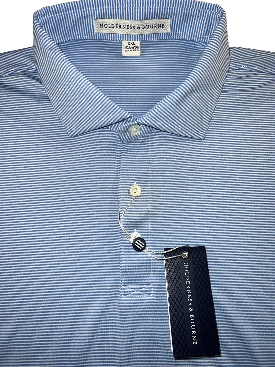 Holderness & Bourne Men's XXL Golf Polo Shirt NWT Blue