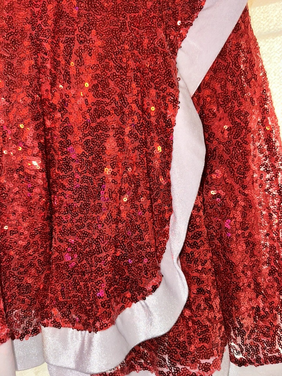 jojo's closet christmas dress JoJo's Closet Red Sequined Christmas Dress - Size 4/5