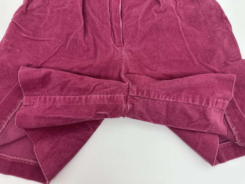 Pantalón Corto Vintage Pastory 25” Cintura Ultra Alta Rosa Baya Fucsia Elastizado Foto 4 de 4