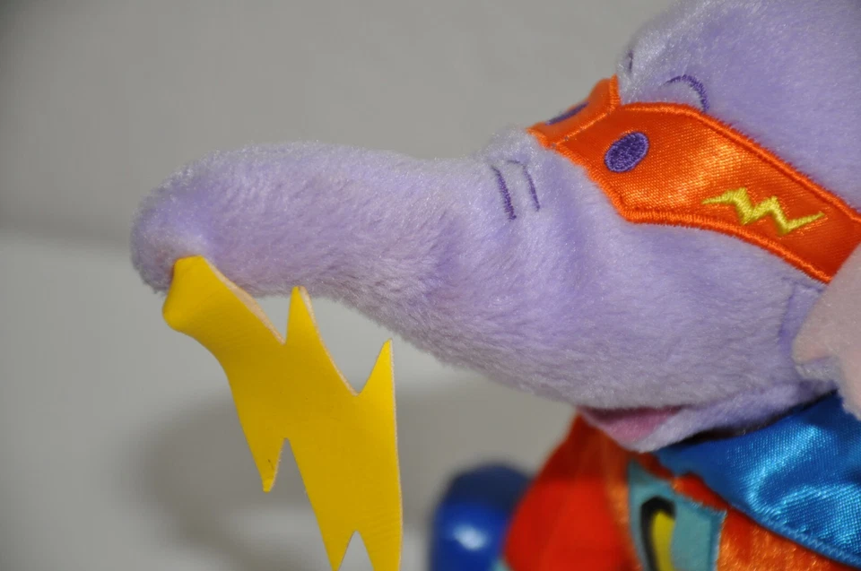 Disney Store Exclusive Purple Lumpy Heffalump Elephant Plush Superhero 6" Rare - Image 2 of 4