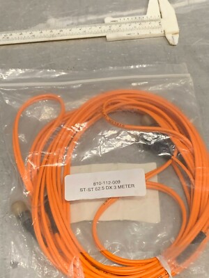 Siecor Fiber Optic Cable ST-ST 62.5 Duplex 3M P/N 810-112-009
