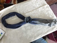 Upcycled Repurposed Tshirt Fabric Scarf Handmade Flower Pin Made from aTie