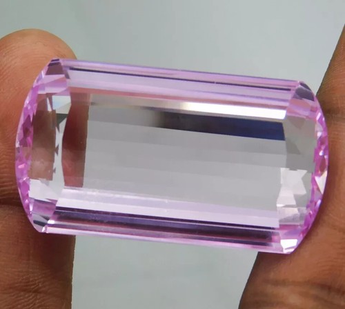 Natural 156.45 Ct Certified Brazilian Pink Kunzite Cushion Cut Loose Gemstone - Picture 6 of 11