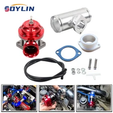 Red Universal Billet Aluminum Type-RS Turbo Blow Off Valve+2.5" BOV Flange Pipe
