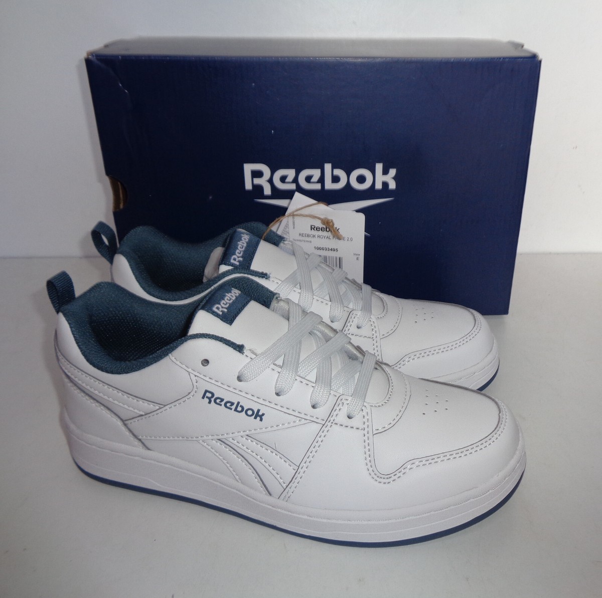 Reebok New Boys White Junior Trainers School Casual Shoes RRP £40