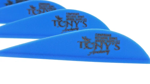 2.5" Vanes Tonys All New Super Wave Archery Vanes Blue 50PK TNYSWV3343F