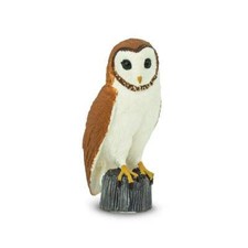 BARN OWL Animal Figurine Safari Ltd. Toy Wings of the World Bird Collection