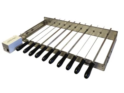 MANGALGRILLS Automatic Skewer Rotator BBQ Grill | Electric Shish Kebab Machine w/ Adjustable