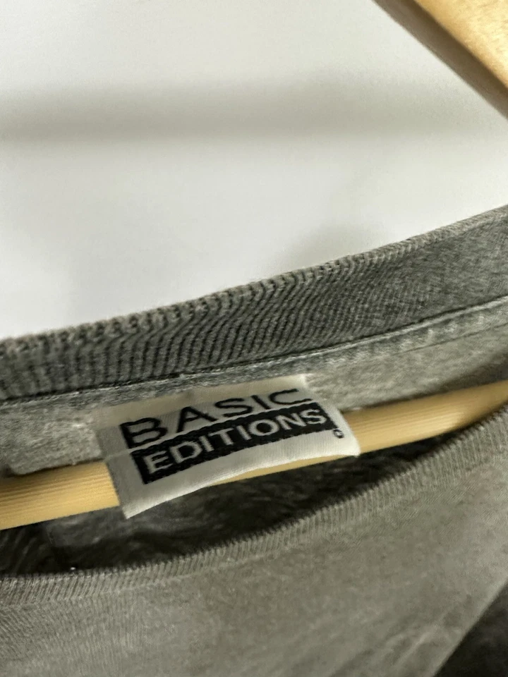 Camiseta Vintage Anos 90 Gradiente Sol Desbotado Ponto Único em Branco WIP Trabalho Fino Usada 3XL - Imagem 3 de 4