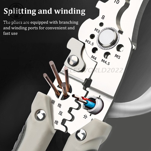 Wire Stripper Pliers Multifunctional Electric Cable Stripper Crimper Cutter Tool - Picture 6 of 14