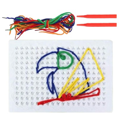 1x Magic Threading Board Colorful Toddler Threading Toys for Birthday Kids Boys 
