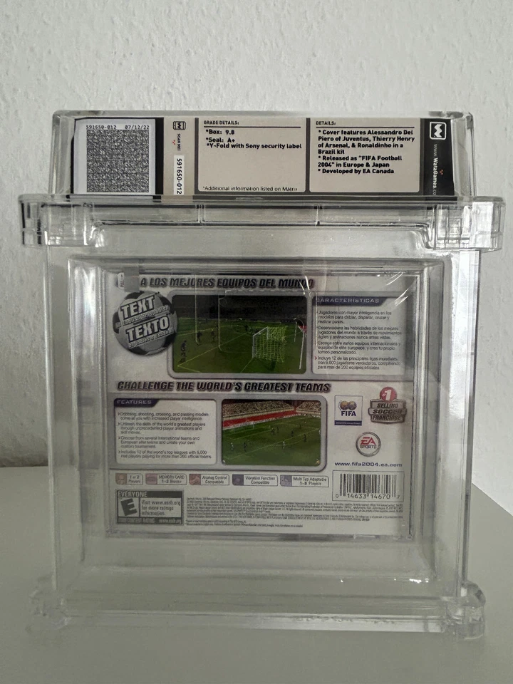 FIFA Soccer 2004 – PlayStation 1 – WATA 9.8 – Sealed –  - Bild 2 von 2