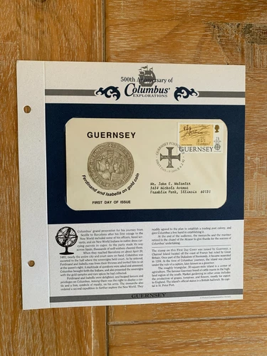 GUERNSEY 1992 FDC CHRISTOPHER COLUMBUS DISCOVERY OF AMERICA
