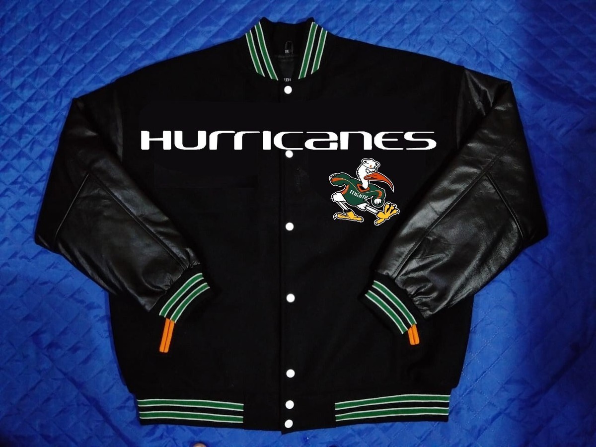 NCAA Miami Hurricanes Varsity Jacket small medium large XL 2XL 3XL