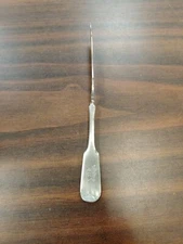 ANTIQUE ALASKA SILVERWARE TWISTED HANDLE BUTTER KNIFE - MONOGRAMMED