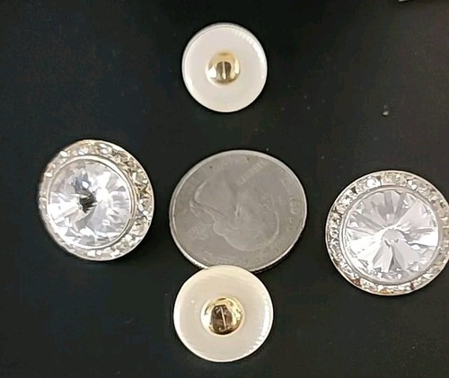 18 Vintage Matched, 9 Pairs Rhinestone And Fancy Buttons - Picture 6 of 17