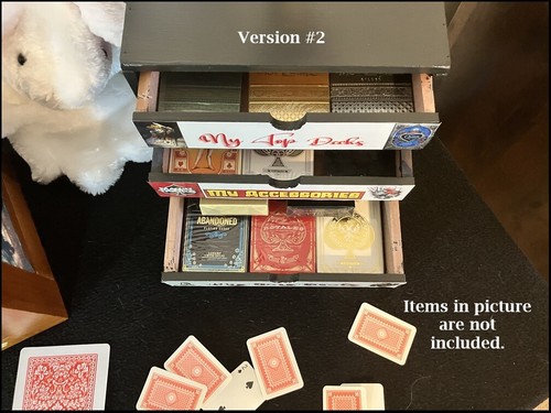 Deck Dresser, V#2, 3 Drawer, By DHOC, Holds your Decks, Cards, Magic and more! - Picture 9 of 10