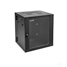 NavePoint Wall-Mount Network Cabinet for 19" IT Equipment, A/V with Glass Door
