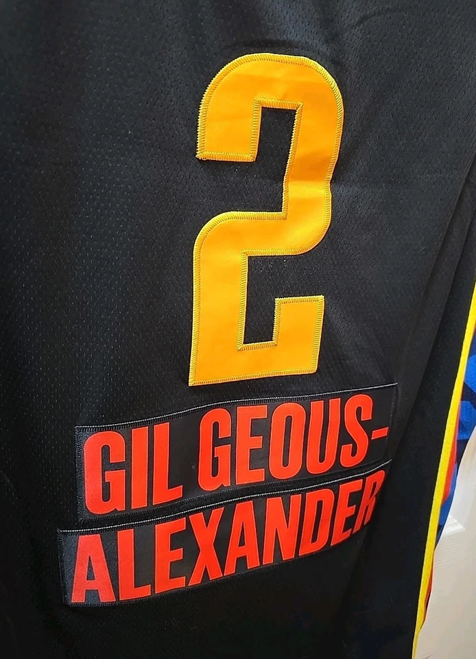 OKC Thunder #2 Shai Gilgeous-Alexander SGA Nike City Edition Jersey Size 50 - XL - Image 4 of 4