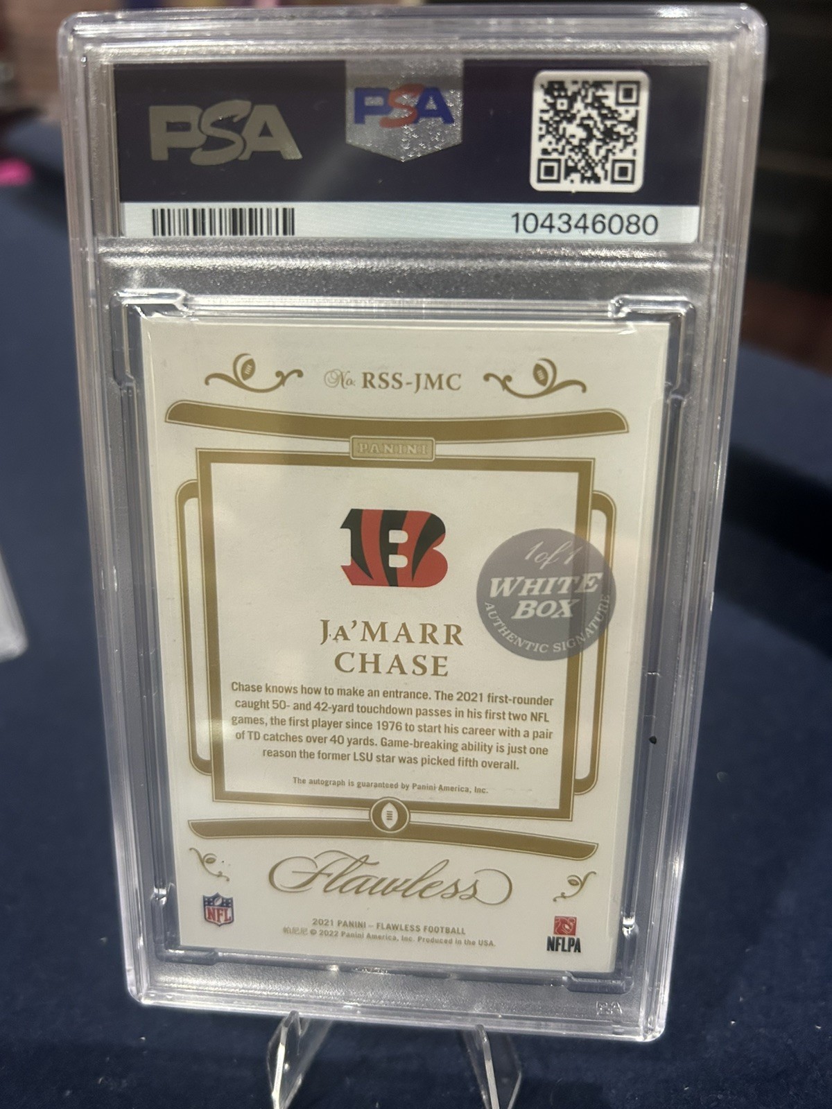 🔥2021 Flawless Rookie Shadow Signatures  JA’MARR CHASE 1/1 🔥🔥 PSA auto 10  view 2