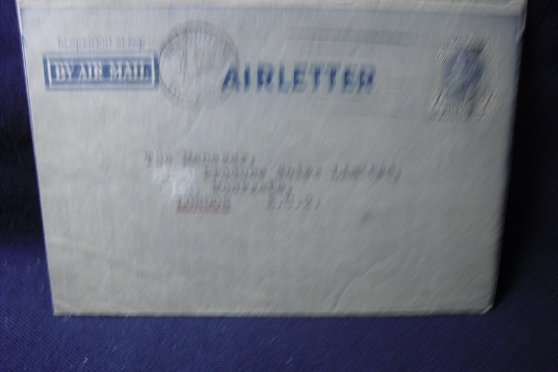 1948 Air Letter Melbourne Australia to London England (Commercial Sale of Peas)