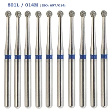 Dental Diamond Burs FG Surgical Long Bur Round Ball 801L/014M BR-L41 Standard