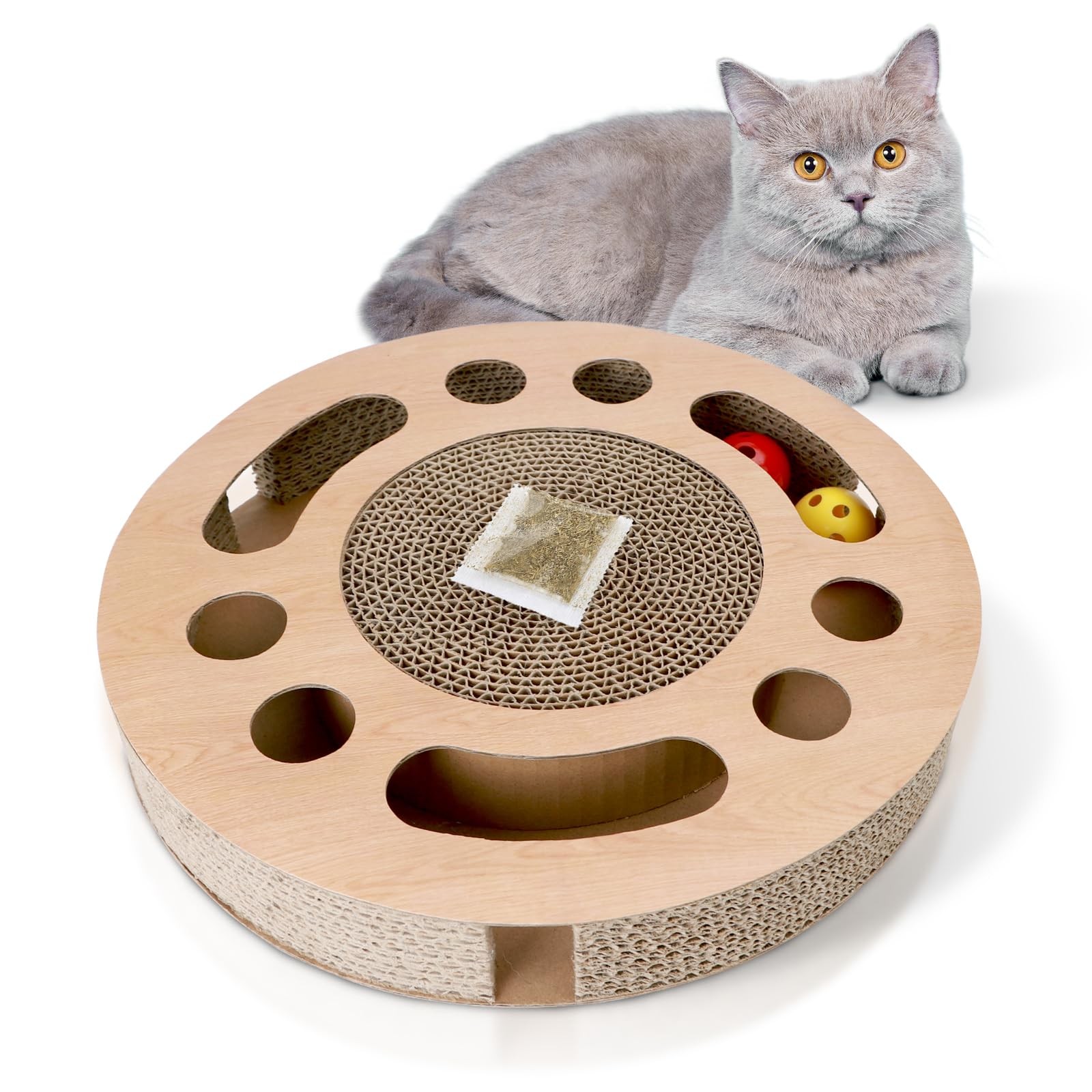 Grattoir carton pour chat 3 en 1 protège canapé avec tapis à gratter