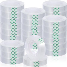 Jetec 24 Rolls Clear Tape 1/2 x 1260 Inches Transparent for Gift Wrapping