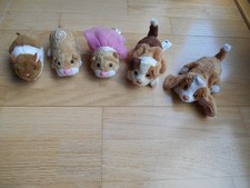 5 Lot Zhu Zhu pets Mr Sguiggles pink skirt  Hasbro Fur Real puppies  Hamster