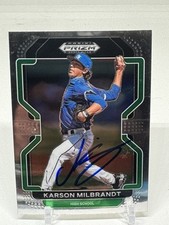Karson Milbrandt 2022 Panini Prizm Draft Picks #PDP85 Miami Marlins Base SIGNED