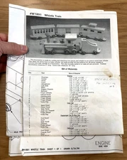 Vintage RARE Meisel Hardware Woodworking Pattern Plan # W1891 Whistle Train