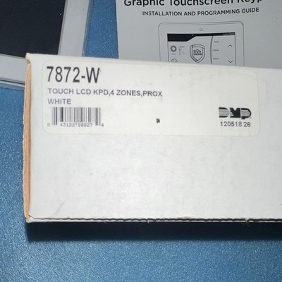DMP 7800 Series 7872-W Graphic Touchscreen LCD Keypad, White (1 Pack)