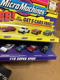 New Sealed 10 Cars Micro Machines #18 Super Spies Galoob Like Hot wheels Mattel