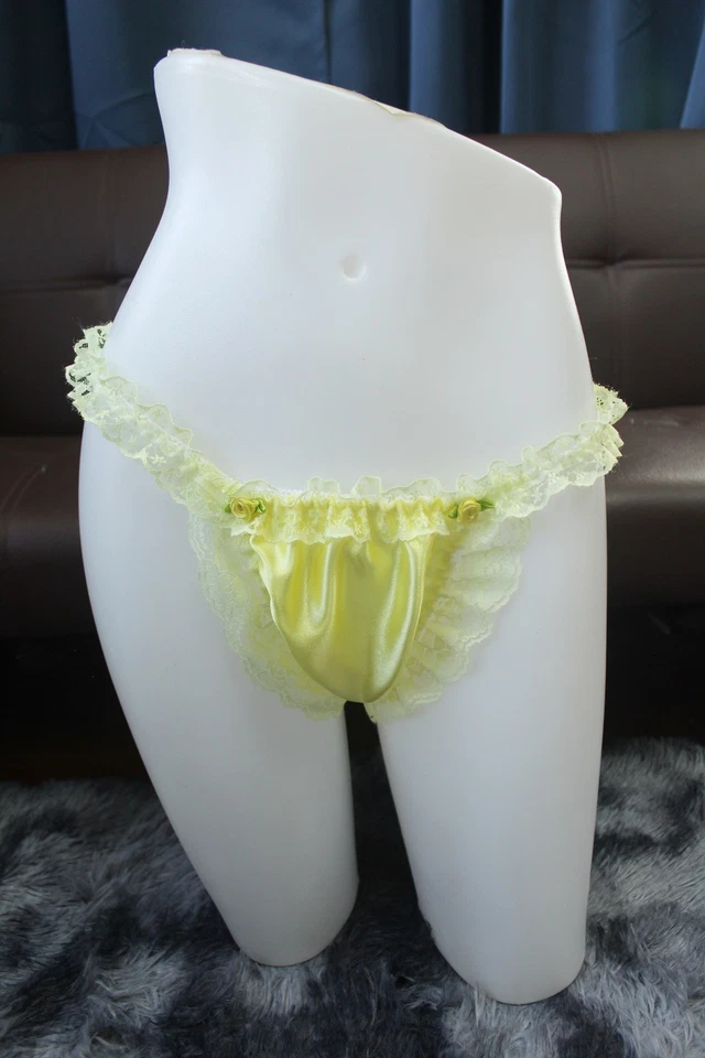 #A1 2XL/ElásticoW.24-44" Tanga de Satén Muy Lindo Bikini Bragas Ropa Interior Bragas Foto 3 de 4