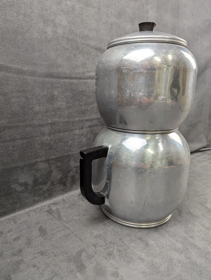 复古 West Bend Kwik 滴滤式咖啡机 18 杯铝制美国中世纪锅 — 第 4/4 张图片