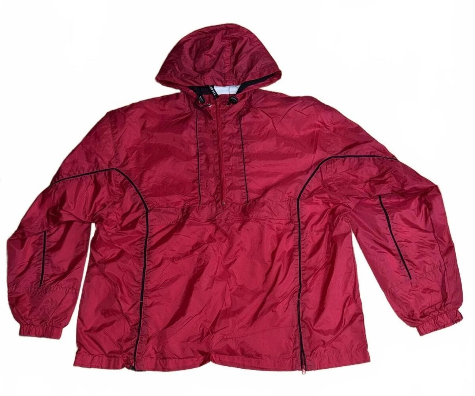 Tek Gear Red Hooded Windbreaker Jacket XL