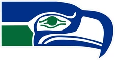 Seattle Seahawks Logo - Die Cut Laminated Vinyl Sticker Decal - NFL car window