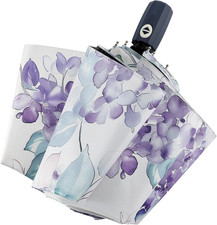 Sun Umbrella Blocking UV Protection Compact Auto Folding Parasol UPF 50 Light