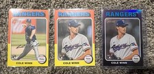 2024 Heritage High Number Cole Winn #652 Base Image Variant And Purple Chrome RC